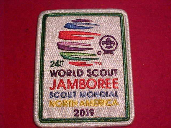 2019 WJ PATCH, RECTANGLE, WHITE BDR.