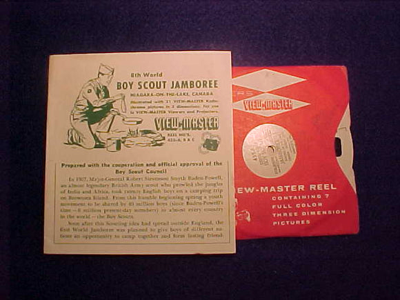 1955 WJ VIEW-MASTER SET OF 3 DISCS IN 1 SLEEVE WITH DISCRIPTION BROCHURE