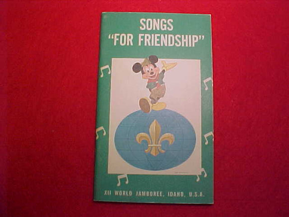 1967 WJ SONGBOOK, MICKEY MOUSE COVER, 32 PAGES
