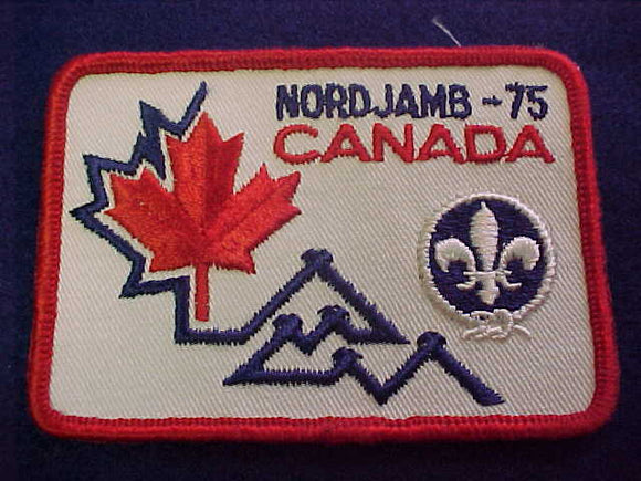 1975 WJ PATCH, CANADA CONTIGENT, 71 X 101MM