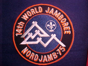 1975 WJ JACKET PATCH, SOLD AT TRADING POST, 6 DIAMETER