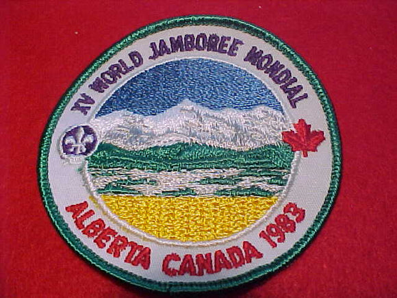 1983 WJ PATCH, OFFICIAL ISSUE, CLOTH BACK, 90MM DIAMETER