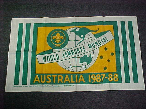 1983 WJ TEA TOWEL, AUSTRALIA, LINEN, 18 X 32