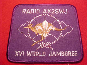 1988 WJ PATCH, RADIO AX2SWJ, STAFF