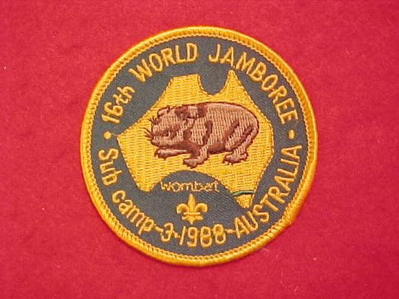 1988 WJ PATCH, SUBCAMP 3, WOMBAT