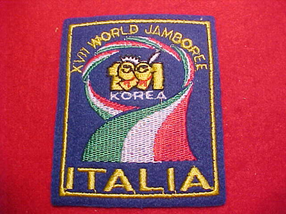 1991 WJ PATCH, ITALY CONTIGENT, EMBROIDERED