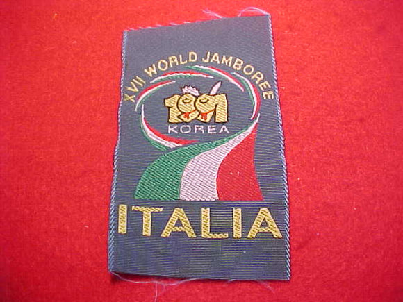 1991 WJ PATCH, ITALY CONTIGENT, WOVEN
