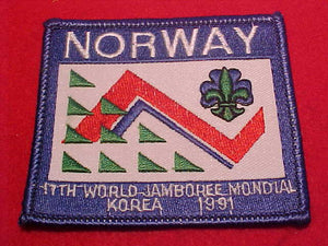 1991 WJ PATCH, NORWAY CONTIGENT