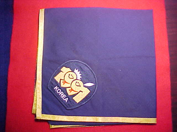 1991 WJ NECKERCHIEF, PROMOTIONAL ISSUE W/ PATCH SEWN ON