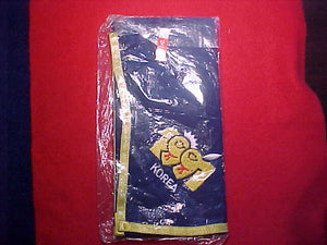 1991 WJ NECKERCHIEF, SCOUT SHOP ISSUE, EMBROIDERED DIRECTLY ONTO N/C