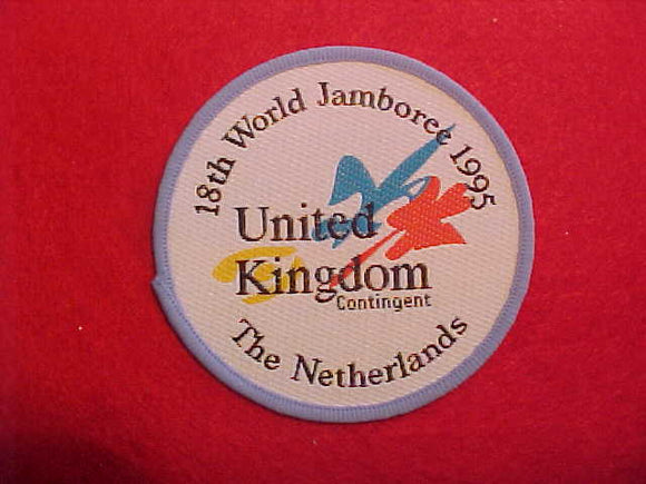 1995 WJ PATCH, UNITED KINGDOM CONTINGENT, BLUE BORDER