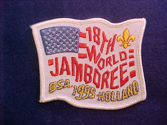 1995 WJ PATCH, BSA CONTINGENT, MADE FOR USE ON DUFFEL BAGS, MINT, NEVER SEWN ON DUFFEL, RARE