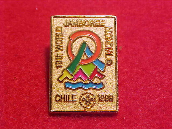 1999 WJ PIN, GOLD BACKGROUND, 14X21 MM