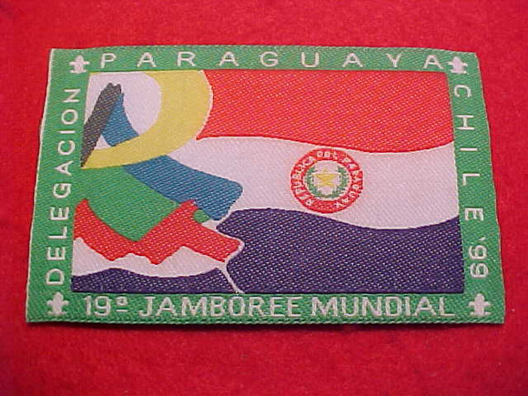 1999 WJ DELEGATE PATCH, PARAGUAY