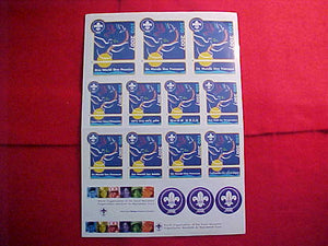 2007 WJ STICKERS, ONE WORLD ONE PROMISE, SHEET OF 16 IN DIFFERENT LANGUAGES