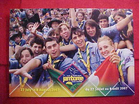 2007 WJ POSTCARD, SCOUTS AT SHOW