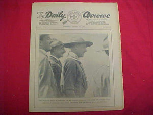 1929 WJ NEWSPAPER, "THE DAILY ARROW", 8/3/29, THE PRINCE ON COVER, GOOD COND.