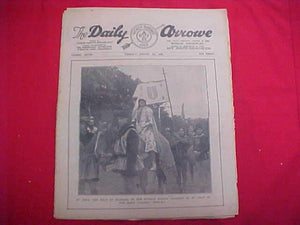 1929 WJ NEWSPAPER, "THE DAILY ARROW", 8/6/29, ST. JOAN ON COVER, FAIR COND.