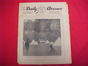 1929 WJ NEWSPAPER, "THE DAILY ARROW", 8/7/29, JAMBOREE AUXILIARY CAMP ON COVER, FAIR COND.