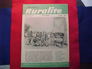 1967 WJ MAGAZINE, "NORTHWEST RURALITE", IDAHO EDITION, AUGUST 1967, WJ GATEWAY ON COVER