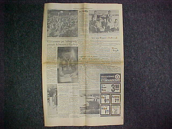 1975 WJ LOCAL NEWSPAPER, HALLANDS NYHETER, 7/28/75, WJ ARTICLES & PICTURES