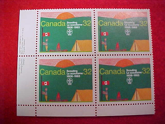 1983 WJ CANADA 32¢ POSTAL STAMPS, PLATE BLOCK