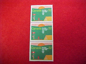 1983 WJ CANADA 32¢ POSTAL STAMPS, SET OF 3