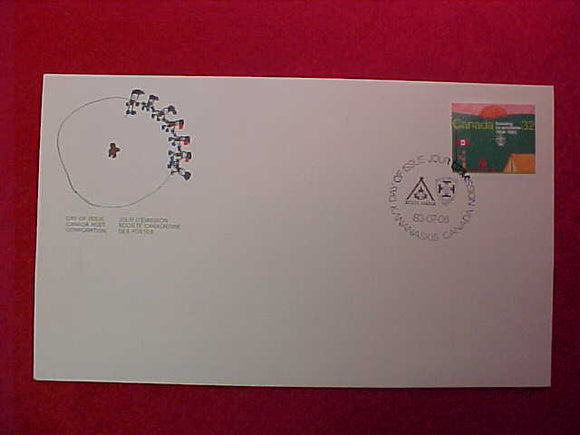 1983 WJ CANADA SCOUT ENVELOPE W/ 32¢ STAMP, 1ST DAY OF ISSUE, CANCELLATION 83/07/06