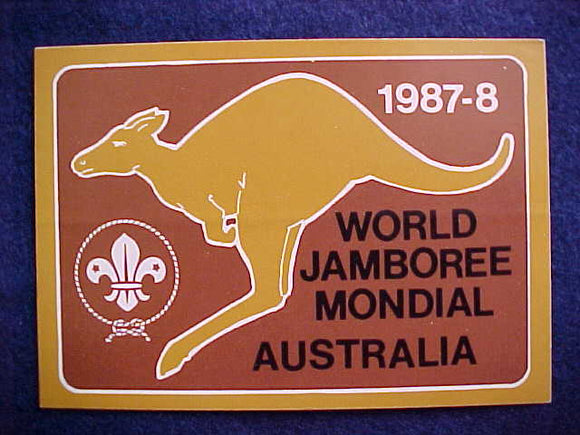 1987-1988 WJ STICKER, KANGAROO DESIGN