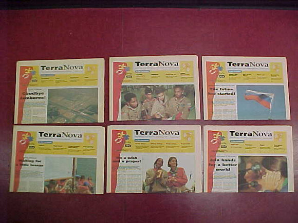 1995 WJ TERRA NOVA NEWSPAPERS, INCOMPLETE SET OF AUG. 2, 3, 4, 7, 8, 11