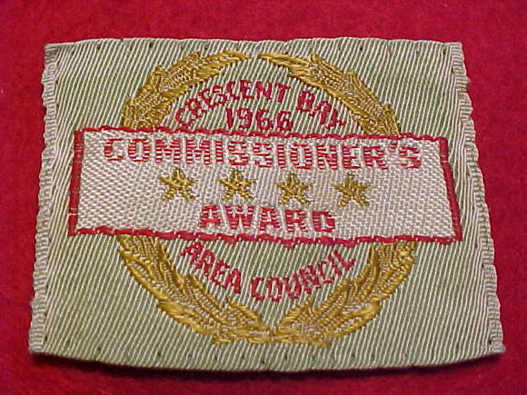 CRESCENT BAY AREA C. COMMISSIONER'S AWARD, 1966, WOVEN, USED