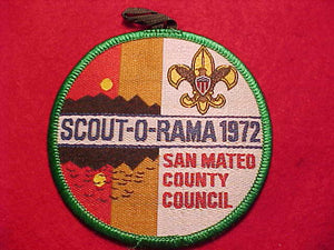 SAN MATEO COUNTY C. SCOUT-O-RAMA, 1972, WOVEN