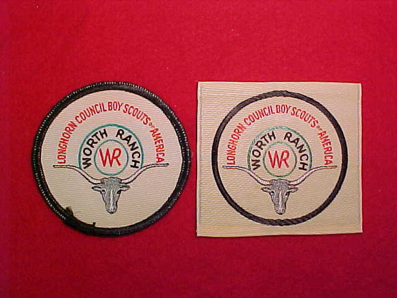 WORTH RANCH, LONGHORN COUNCIL WOVEN PATCHES-2 DIFFERENT