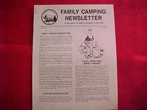 BSA FAMILY CAMPING NEWSLETTER, 1985, VOL. 1, NO. 2
