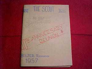 BELZER RESERVATION, 1957, 40TH ANNIV. REUNION BOOKLET, 71 PAGES, GREAT HISTORY W/ PHOTOS
