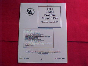 OA PACKET, 2000, LODGE PROGRAM SUPPORT PAK, " SERVICE ABOVE SELF"