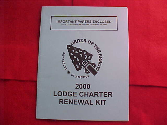OA KIT, 2000, LODGE CHARTER RENEWAL KIT