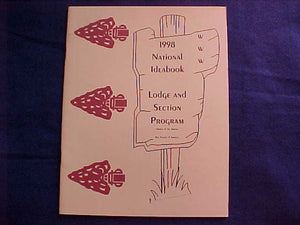 OA BOOKLET, 1998, NATIONAL IDEABOOK, LODGE AND SECTION PROGRAM