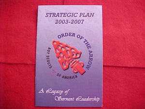 OA BOOKLET, "STRATEGIC PLAN 2003-2007", 8 PAGES