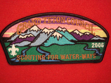 Grand Teton C sa139, 2006, Scouting for Water-Ways, black bdr.