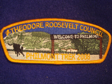 Theodore Roosevelt C (NY) sa59, Philmont Trek 2008, Orange Bdr., 100 made