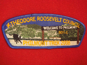 Theodore Roosevelt C (NY) sa60, Philmont Trek 2008, Blue Bdr., 100 made