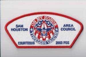 Sam Houston AC sa39 FOS 2003 "courteous"